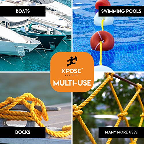 Yellow Twisted Polypropylene Rope 1/4" Floating Poly Pro Cord 100 Ft