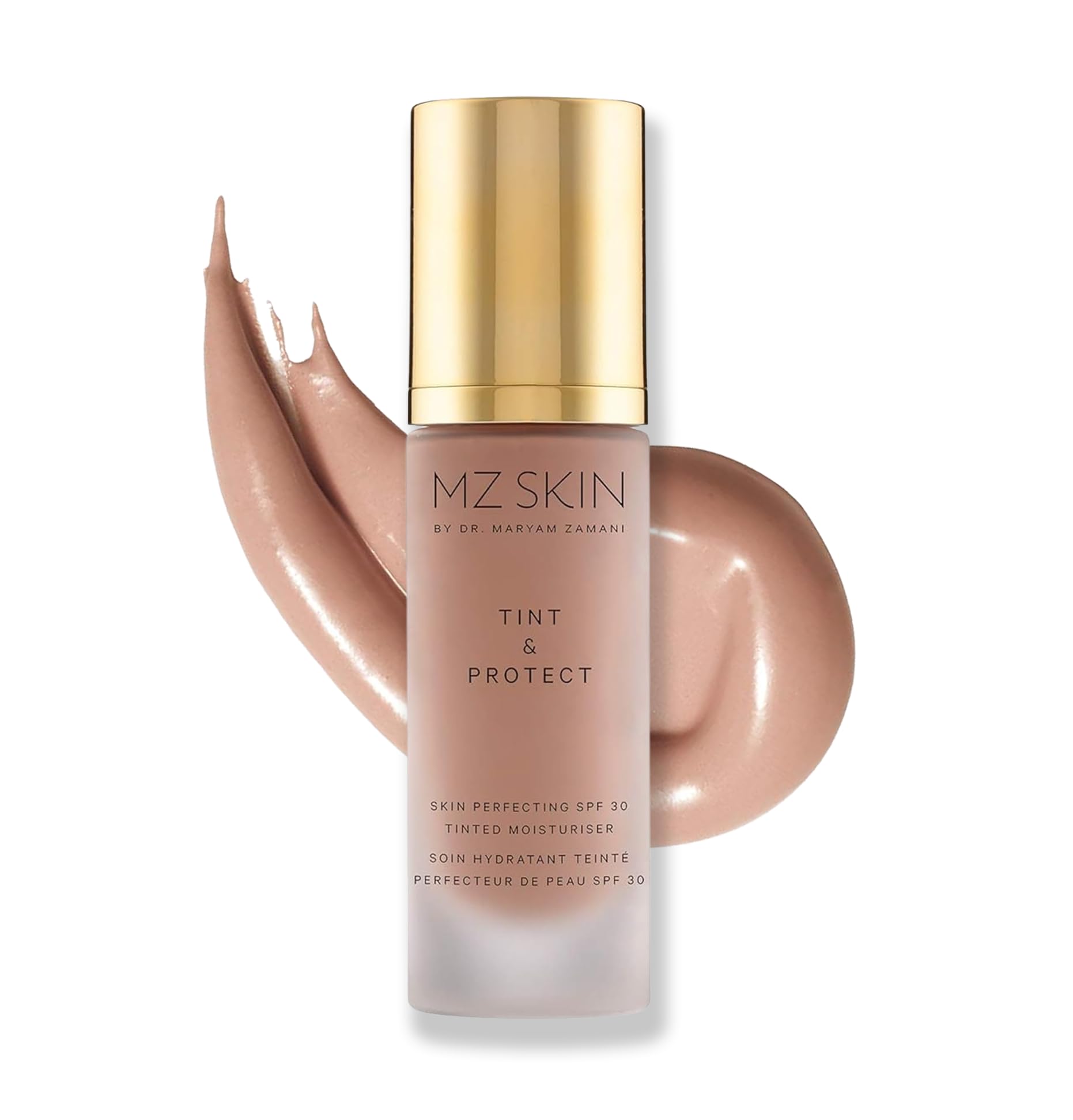 MZ SKIN | TINT & PROTECT Skin Perfecting SPF 30 | Tinted Moisturiser Face 30ml | Lightweight Skin Care Moisturiser | With Vitamin C And Hyaluronic Acid
