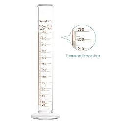 StonyLab 3-Pack Borosilicate Glass 250ml Heavy Wall