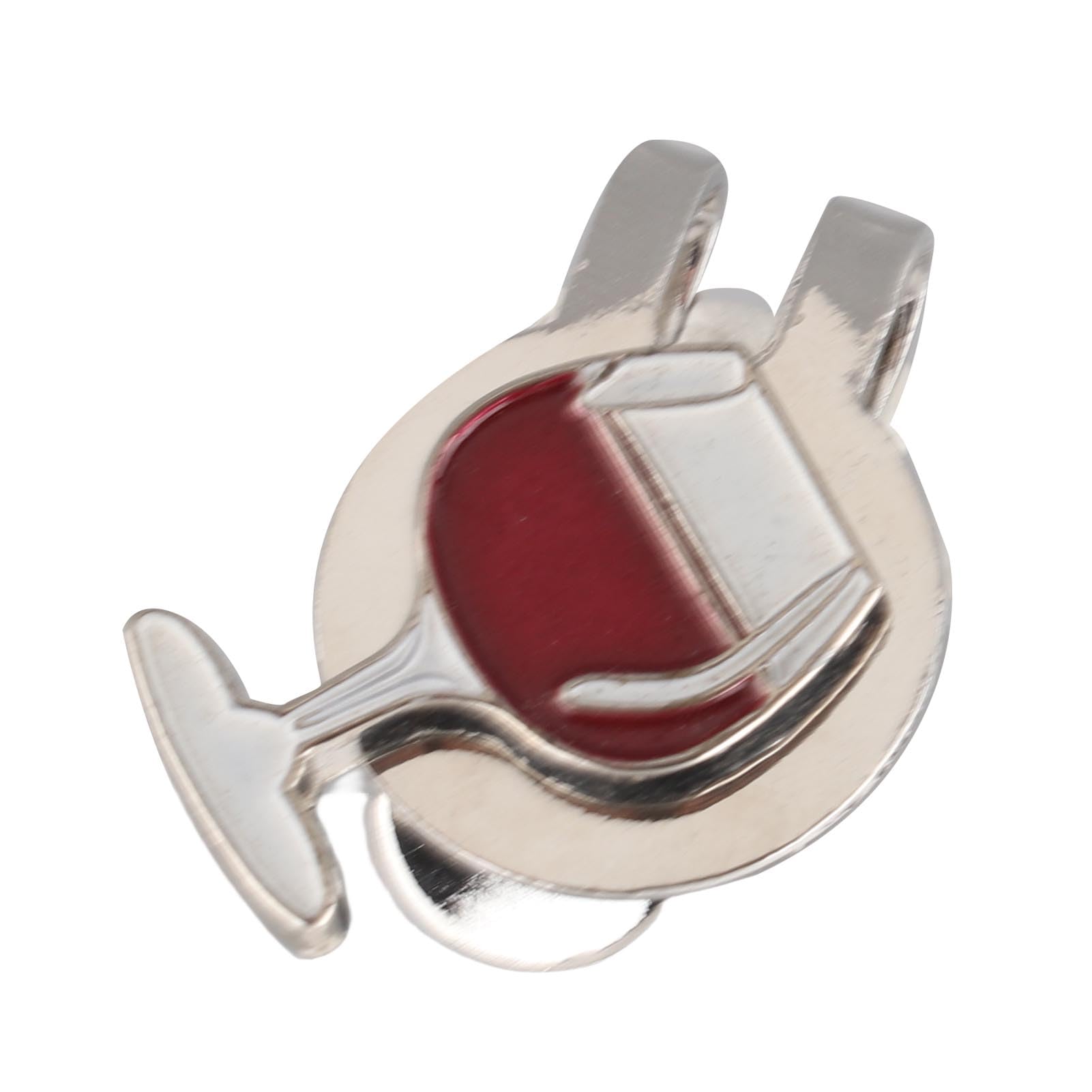 RiToEasysports Ball Markers, Wine Glass Shaped Anti Rust Magnetic Ball Marker Hat Clip Putting Aid Gift for Golfers (Red)