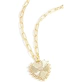 ADINA EDEN Women's Pave Accented Heart Pendant Lariat Necklace