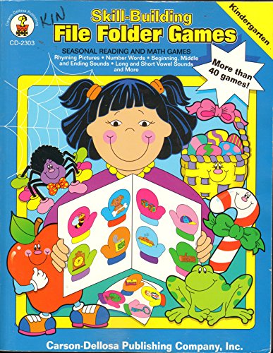 Skill-Building File Folder Games Kindergarten (Seasonal Reading and Math Games More than 40 Games !)