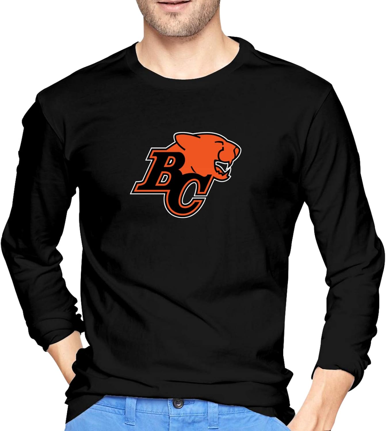 Amazon.com: LUJA DLING Bc Canada Team Lion Cotton Men's Long-Sleeve ComfortSoft T-Shirt Tee 
