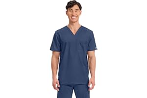 Cherokee Scrub for Men's Tuckable V-Neck Top with 1 Chest Pocket, Pen Slot, Ultra Soft, Durable, 2-Way Stretch Fabric- WW690