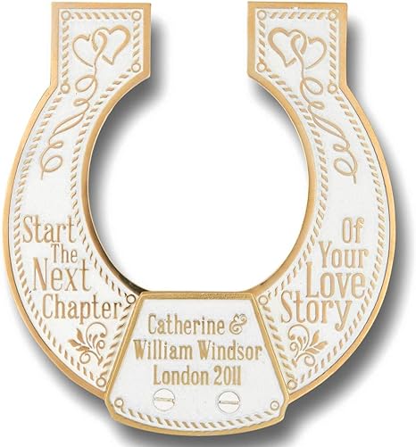 Amazon Com The Metal Foundry Wedding Gift Custom Lucky Brass Horseshoe Gift Idea For The Special Couple Or Bride From Parents Mom Dad Son Daughter Groom Or Guest Home Decor Ornament Or Bouquet