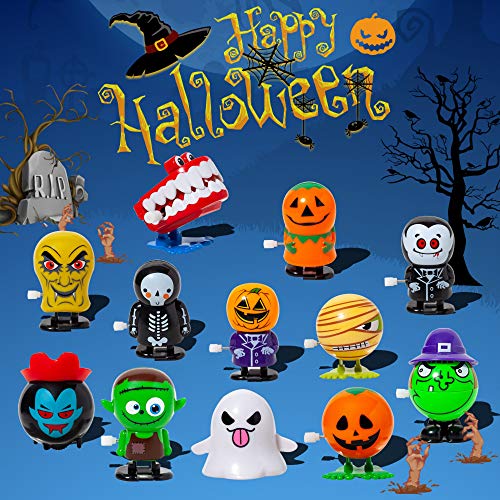 Kizcity 12 Pack Halloween Windup Toys for Halloween, Assorted Funny