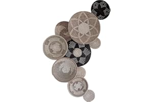 ChumDecor Boho Wall Basket Decor, Wall Hanging Decor, Decorative Baskets for Home Decor, Boho Basket Wall Decor Set, Hanging Basket Wall, Woven Basket Set