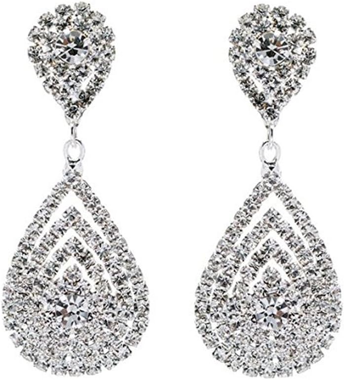Genevieve - Beautiful Earring set, Bridal Wedding Jewelry, Fashionable Earrings, Silver