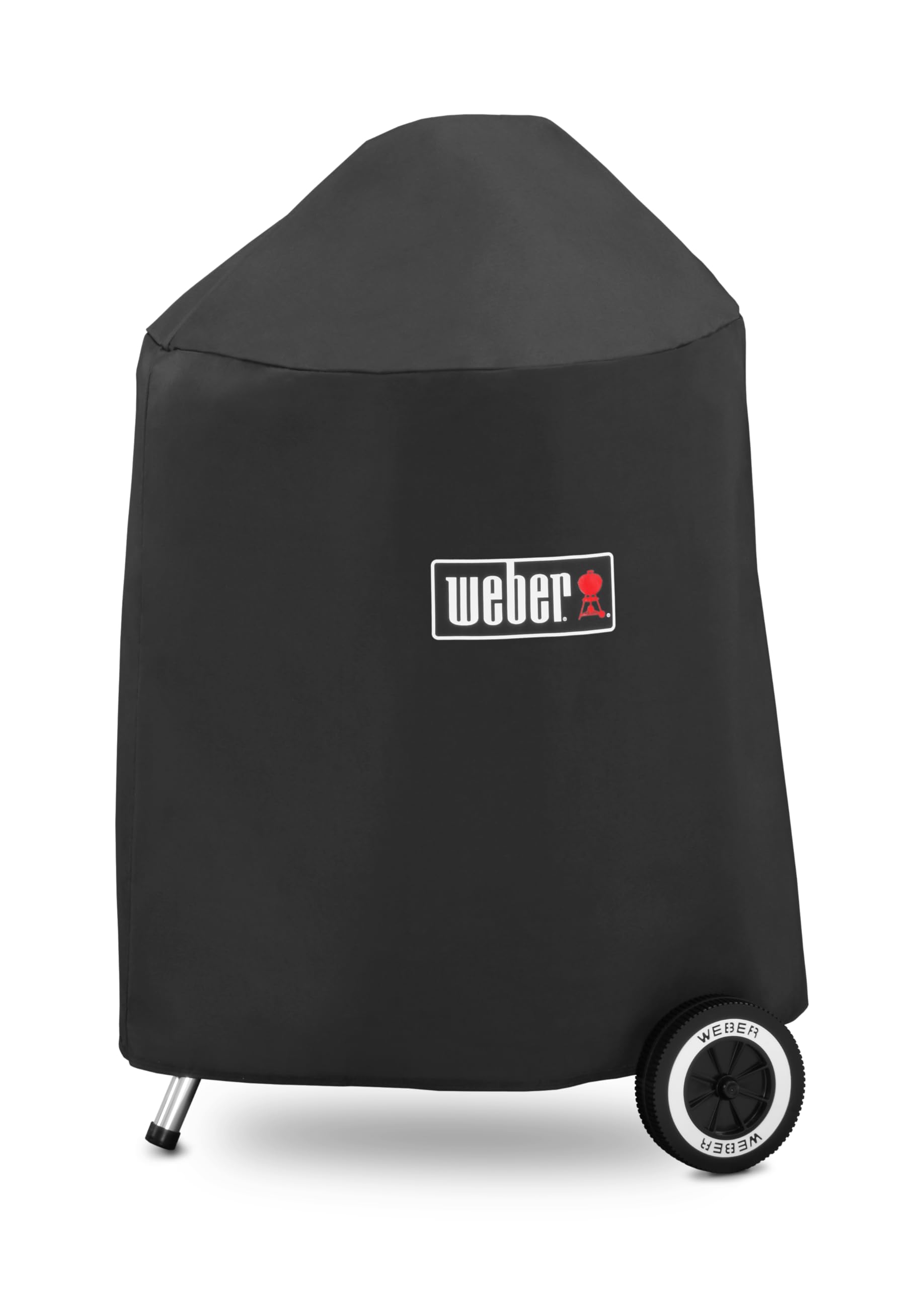 Weber Premium BBQ Cover/For 47 cm Charcoal Barbecues, Breathable Water-Resistant Fabric with UV Protection and Fastening Strap, Black, 82.5 x 51 x 52 cm