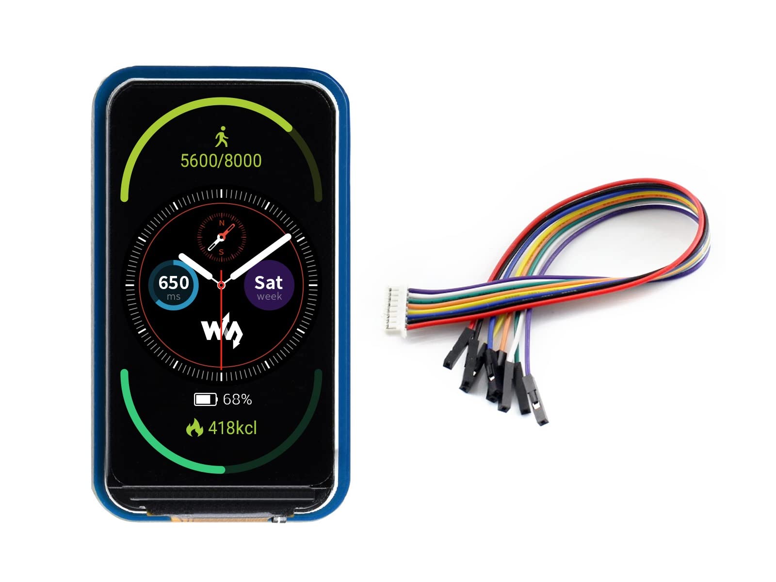 Waveshare 1.47inch LCD Display Module Compatible with Raspberry Pi Rounded Corners 172×320 Resolution with SPI Interface