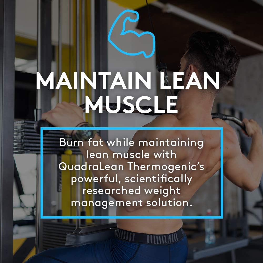 RSP QuadraLean Thermogenic Fat Burner for Men & Women, Weight Loss Supplement, Crash-Free Energy, Metabolism Booster & Appetite Suppressant, Diet Pills, 30 Serv: Health & Personal Care