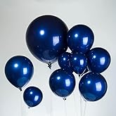 Kozee Chrome Blue Double-Stuffed Balloons different sizes 52 PACK 18+10+5 inch Metallic Navy Blue balloon Garland kit For 2023Graduation Wedding Birthday baby shower anniversary decorations