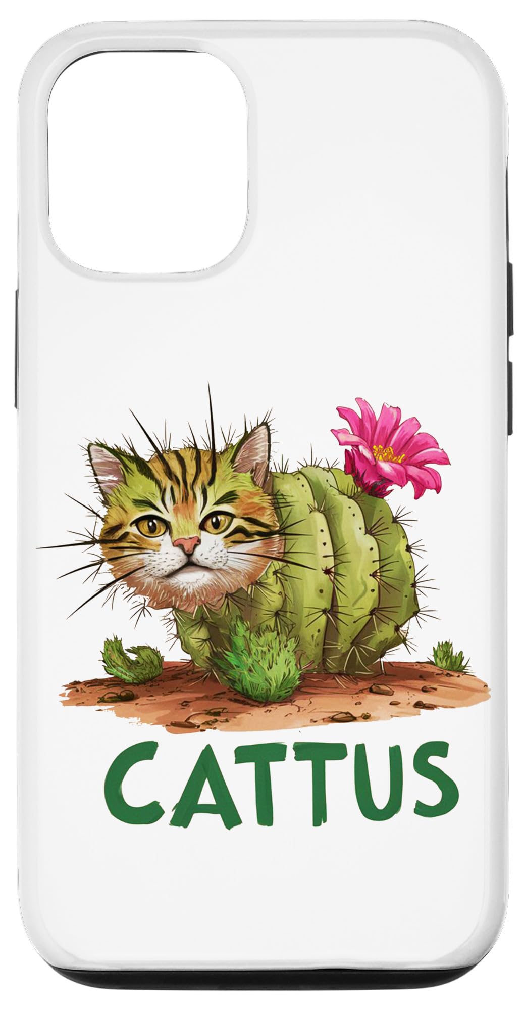 iPhone 14 Kawaii CATTUS Cottagecore Cat-Tus Funny Cat Cactus Case