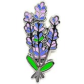 Lavender Enamel Pin - Flower Series - Enamel Lapel Pin - Plated Badge for Clothing, Bags, and Lanyards