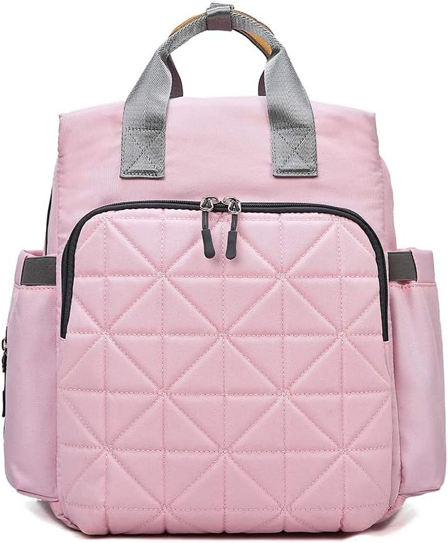 Multifunction Diaper Bag Backpack for Mom & Dad, Large Capacity Maternity Diaper Bag with Stroller Straps & Luggage Sleeve for Shopping, Travel
