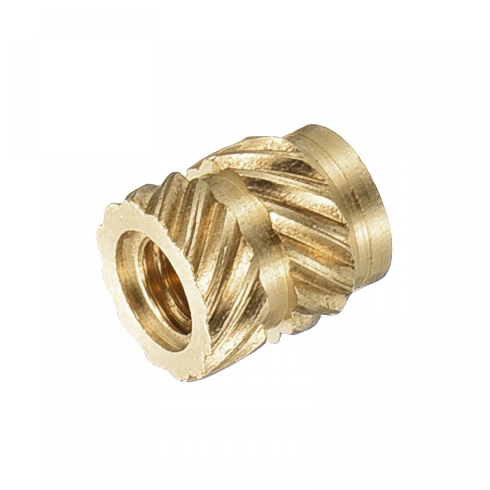 TOP-VIGOR 120Pcs M2 Threaded Knurled Insert Nuts, M2 x 4mm x 3.5mm OD 3D Printing Brass Nuts, Female Threaded Inserts Brass Heat Set Insert Embedment Nut for 3D Printing