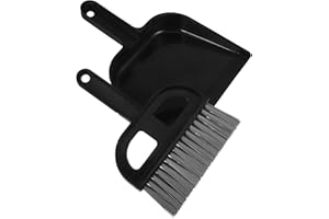 Zerodeko Mini Broom and Dustpan Set Sturdy Small Cleaning Brush for Desktop Floors Car Interiors Office Use