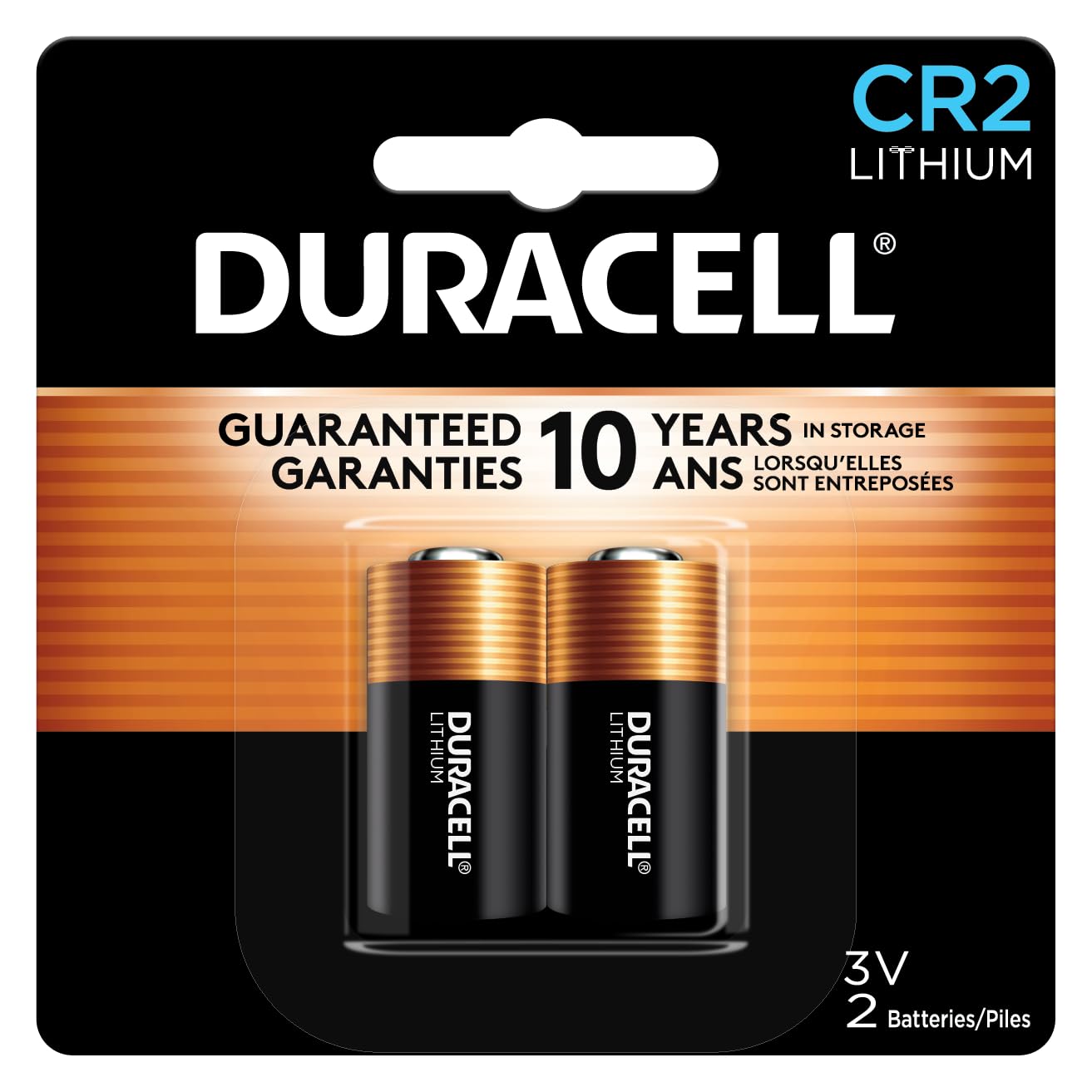 Photo 1 of Duracell CR2 3V Lithium Battery, 2 Count (Pack of 1), CR 3 Volt Batteries High Power, Long-Lasting for Video and Photo Cameras, Lighting, Packaging May Vary