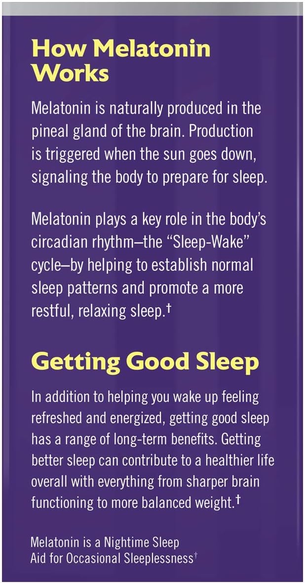 Natrol Melatonin Advanced Sleep Tablets with Vitamin B6, Helps You Fall Asleep Faster, Stay Asleep Longer, 2-Layer Controlled Release, 100% Drug-free, Maximum Strength, 10mg, 100 Count: Health & Personal Care