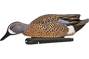 AVIAN-X Avian X Topflight Blue-Winged Teal Decoys, Realistic Floating Duck Decoys for Hunting, Weight-Forward Swim Keel