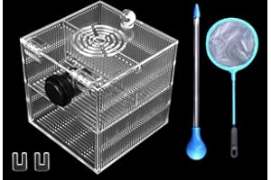 NESTBASICS Magnetic Fish Breeder Box for Aquarium Tank Isolation Box Acclimation Hatchery breeding Incubator for Guppy Baby Betta Saltwater Clownfish Coral Anemones Aggressive or Injured Fish