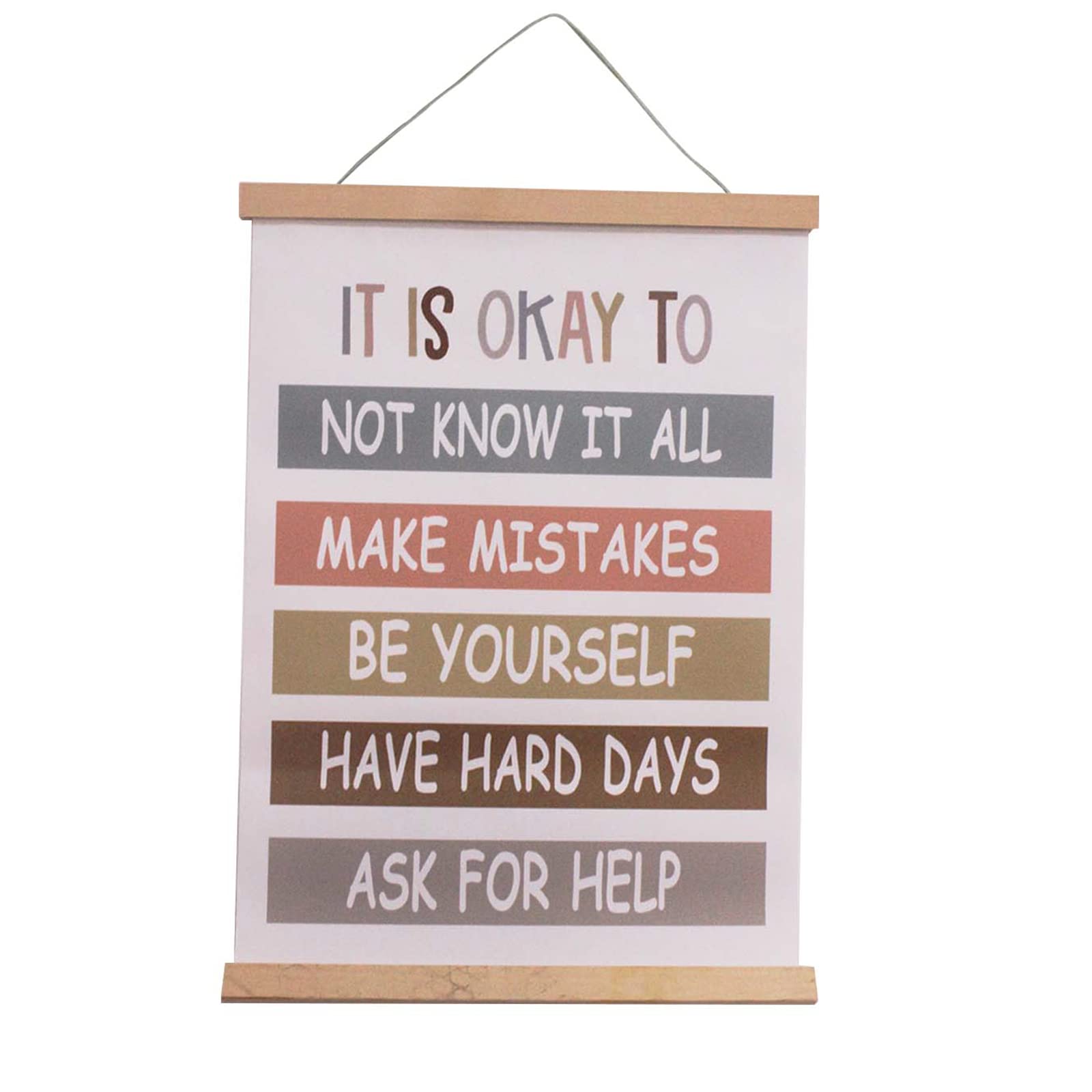 Photo 1 of BUPOfromcn It is Okay - Boho Classroom Decor Classroom Poster Classroom Quotes Be Yourself Playroom Decor Child Art Teacher Gift Poster Classroom Wall Art Prints 12x16 School Bedroom Crafts