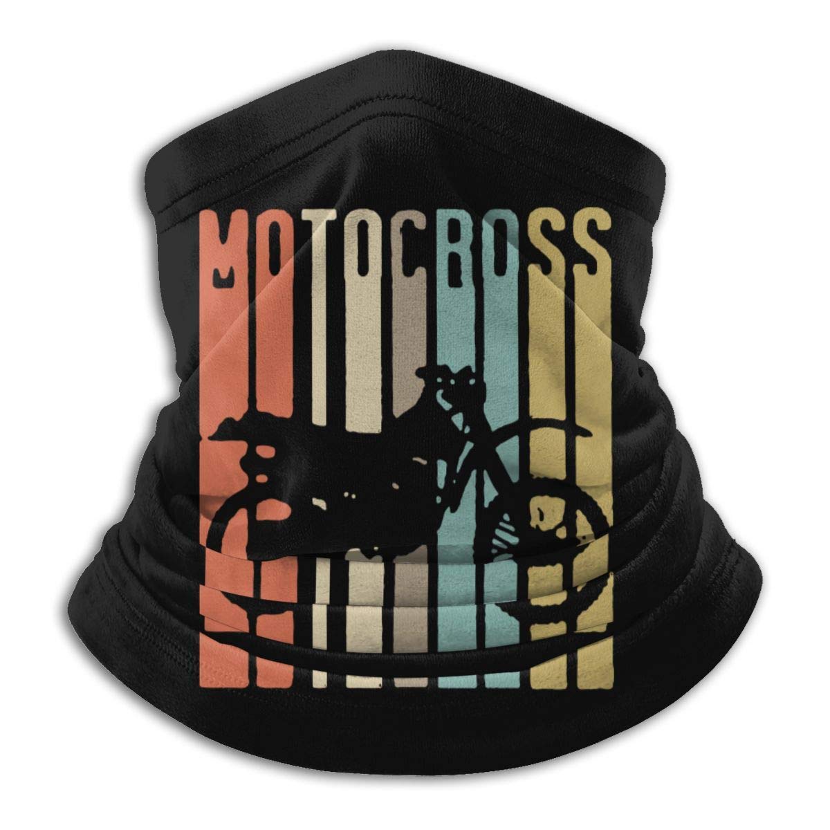 NA Vintage Motocross Dirt Bike Silhouette Men Women Face Mask Windproof Neck Gaiter Cold Weather Headwear For Snowmobile Cycling