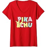 Women's Pikachu Pastel V-Neck T-Shirt
