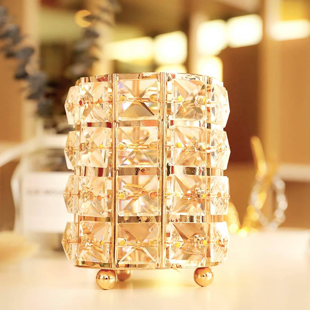 GloDeals Crystal Makeup Brush Holder Vanity Pencil Holder Pen Cup