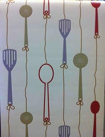 Avoir Images Ustensile De Cuisine Rouge Gris Marron Avec Papier Peint Vinyle actualisé salutations