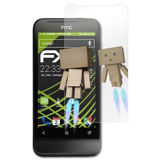atFolix Displayfolie für HTC One V Spiegelfolie, Spiegeleffekt FX Schutzfolie