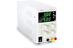 NAWEISZ 30V 5A DC Bench Power Supply Variable 3-Digital LED Display, Switching Lab Power Supply with Free Alligator Clip US Power Cord
