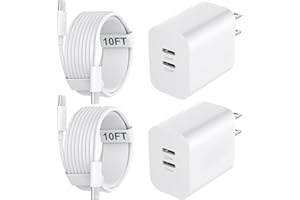 AUORLD iPhone 17 16 15 Charger Fast Charging Cord, 10FT Long USB C Charging Cable with 20W Type C Charger Block for iPhone 17 Pro Max/17 Pro/17/, 16 15 Pro Max/16 15 Pro/16 15,iPad Pro/Air, Android Phone