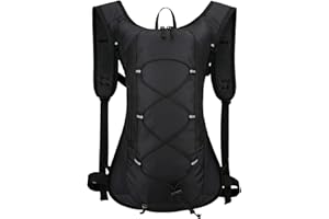Dokpav 7L Bike Backpack, Lightweight Breathable Bicycle Cycling Backpack with Rain Cover and Helmet Storage Bag, Running Ruck