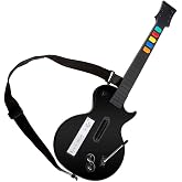 NBCP Wireless Guitar Controller for Wii, Compatible with Guitar Hero &amp; Rock Band 2, Black