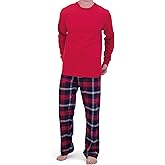 Bottoms Out Men's Flannel Pajamas Pants & Long Sleeve Shirt Set, 2 Piece Pajamas for Men, Plaid Pajama Pants & Sleep Shirt