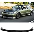 MagicDrift Front Bumper Lip Chin Spoiler, Compatible with 1999-2000 Honda Civic, MDP Style PU Front Lower Splitter Protector, Unpainted Black, 1PC
