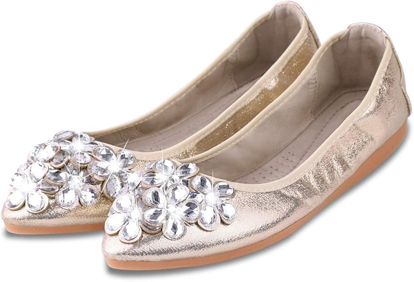 sparkly flat shoes