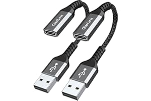 QIANLINK USB C Female to USB Male Adapter (2-Pack),Type C to USB A Charger Cable Converter for iPhone 16 15 14 13 12 11 Pro Max Plus, Samsung Galaxy Note 20 S24 S23 S22 S21 Ultra, Apple iWatch Watch Series 7