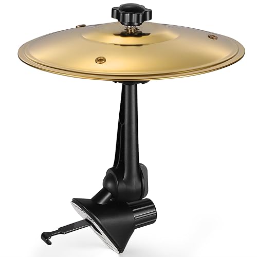 Facmogu Car Crash Cymbal Air Vent, Gold Mini Drum Crash Cymbal For Car Vent, Crisp Metallic Sound Make Driving More Fun for Music Lover, Compact Car Accessory for Most Vehicles, Easy Installation
