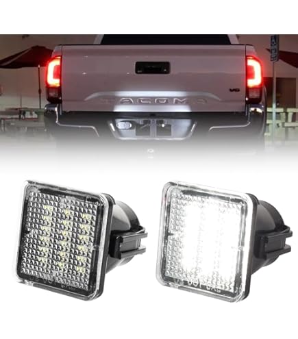 Tundra License Plate Light Full LED License Plate Lights For Toyota Tacoma (2016-21) & Tundra (2014-21) - Black Housing, IP68 Waterproof, 36 LEDs 2023 Tacoma Fog Lights - Foto 4