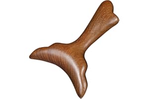 Kichvoe Wooden Mermaid Tail Guasha Scraping Massage Tool Ergonomic Handheld Body Scraper for Face Neck