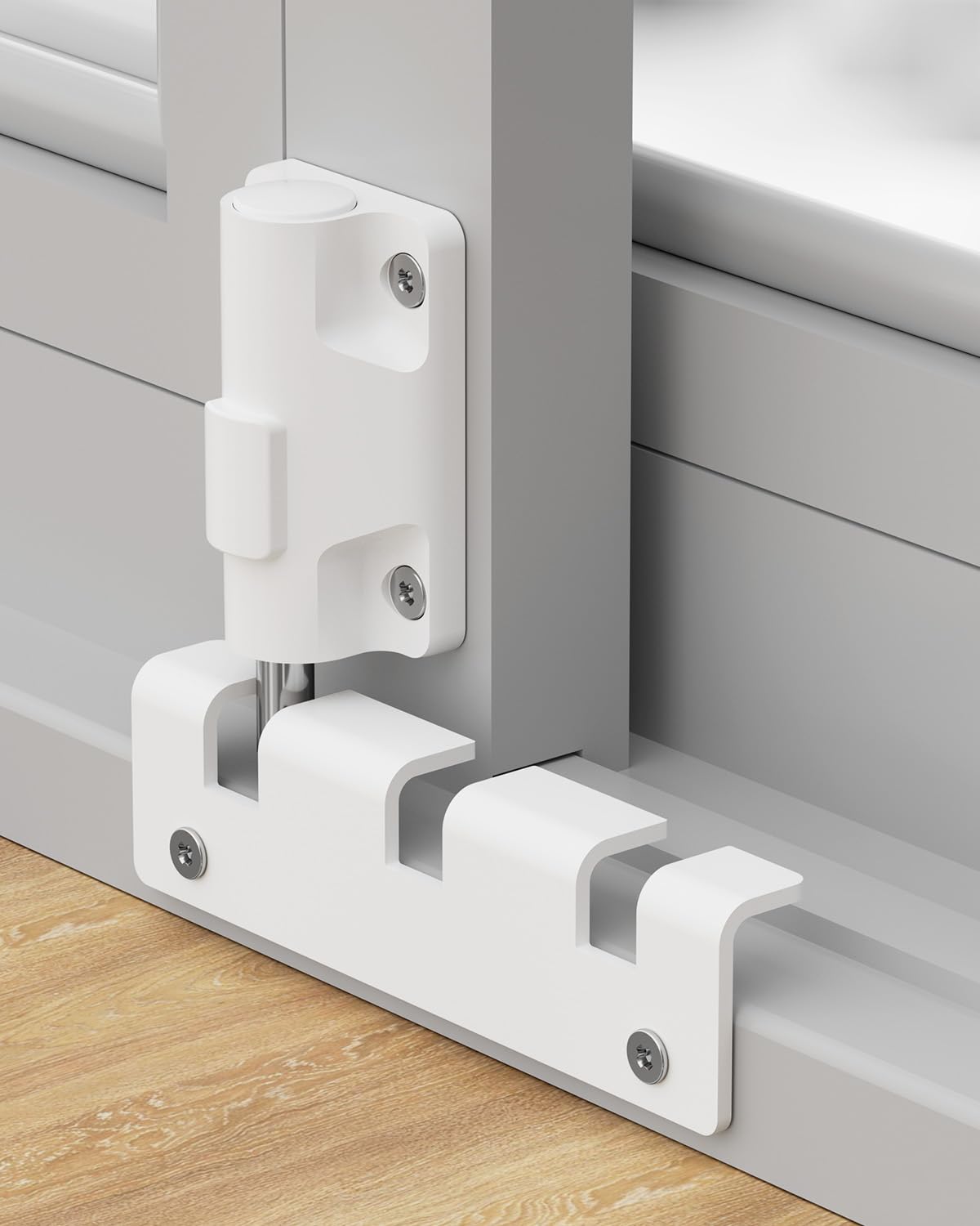 Photo 1 of Sliding Door Lock Window Locks for Horizontal Sliding Windows Patio Sliding Glass Door Foot Locks for Front Door Security Bar Door Stoppers Door Safety Lock from Inside Apartment Essentials (2)