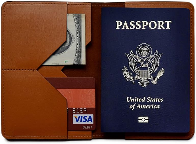  | Novelty Leather Passport Cover - Vintage Passport Wallet - Travel Accessory Gift - Vintage World Map Cover - Travel Wallet for Women and Men | Passport Covers