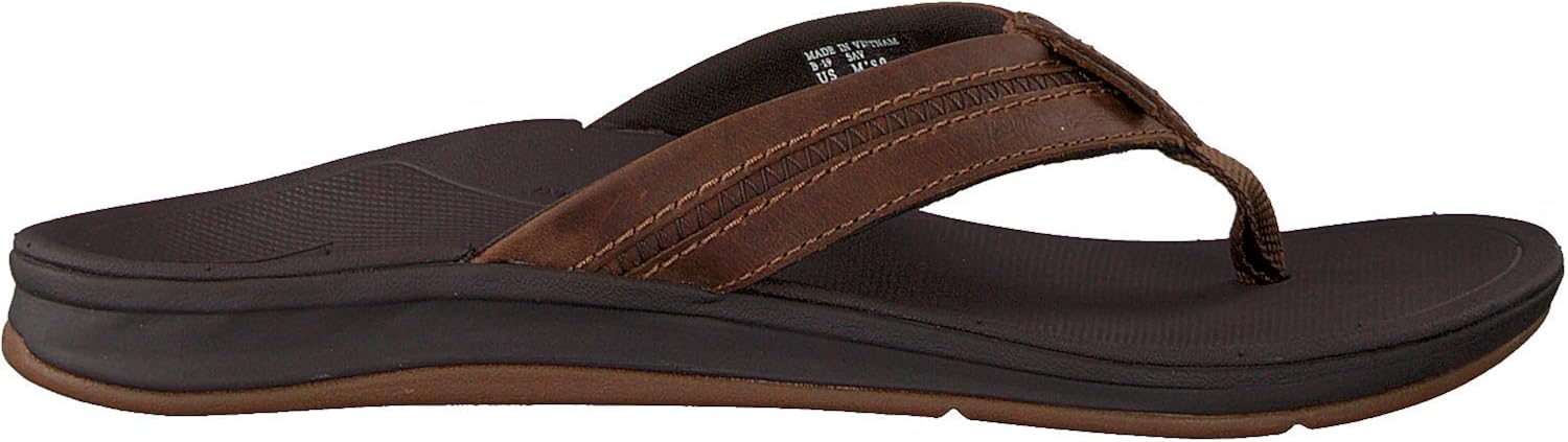 REEF Men's Leather Ortho-Bounce Coast Sandals, Brown: Shoes