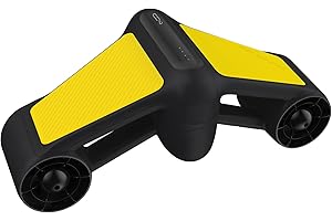 G GENEINNO Geneinno S1 Plus Underwater Scooter, Professional Scuba Gear for Deep Diving, Snorkeling, and Freediving Adventures, High-Speed, Compatible with Action Camera - Max 164ft Depth (Yellow)
