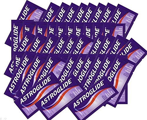 Astroglide Original Real Pleasure Plus Lasts Longer Personal Liquid Lube Lubricant and Moisturizer [Travel Set , Easy to Use] : Size 0.14 Oz. / 4 Ml (Pack of 100)