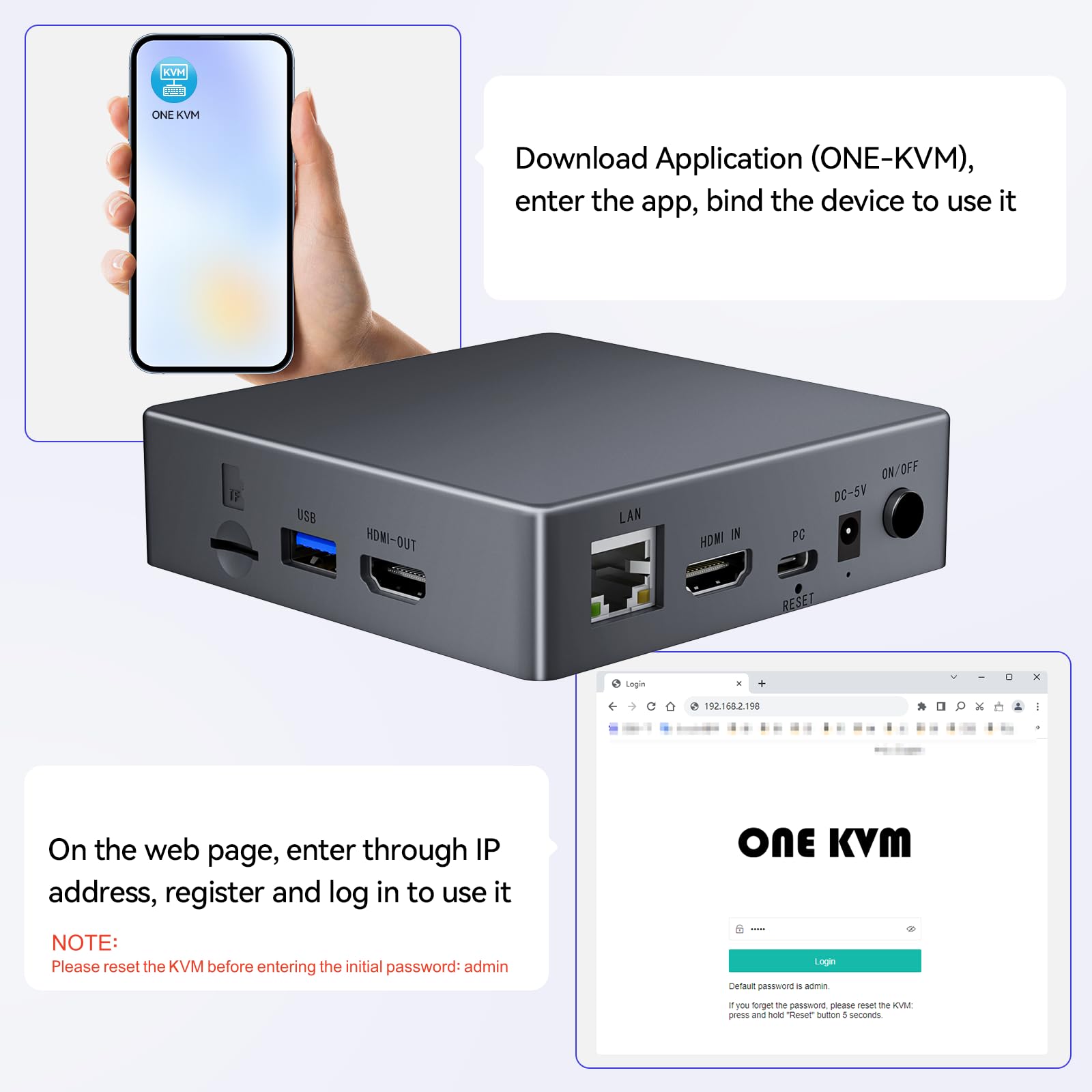 Mua IP KVM Remote Control Over Internet, Remote KVM Over IP, 4K@60Hz ...