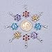 10pcs Mixed Christmas Snowflake Zinc Alloy Enamel Pendants with Brass Lobster Claw Clasps, 37mm, Hole: 3mm