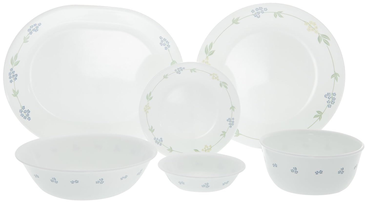 Buy Corelle Essential Secret Garden Round Dinner Set, 21Pieces Online